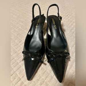 Madden Girl Black Slingback Heels w/ Bow